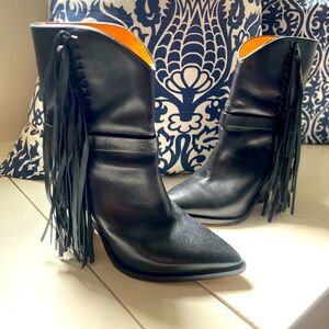 Isabel Marant size 36 Black Western boot with fringe